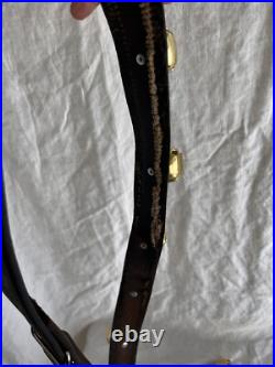 100 in. Antique sleigh bells leather reins christmas decor