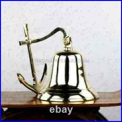 10 Big Bell Brass Anchor Nautical Ship Boat Wall Hanging Door Bell Home Decor