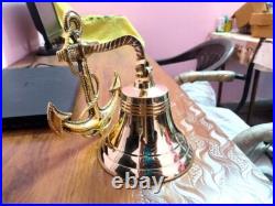 10 Brass Anchor Boat Decor Handmade Nautical Brass Bell Wall Hanging Ship Bell