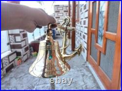 10 Brass Anchor Boat Decor Handmade Nautical Brass Bell Wall Hanging Ship Bell