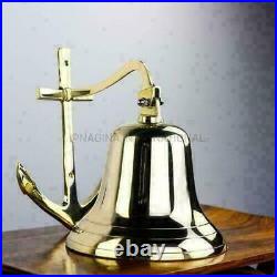 10 Brass Anchor Nautical Ship Boat Wall Hanging Door Bell Home Decor Best Gift
