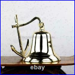 10 Brass Anchor Nautical Ship Boat Wall Hanging Door Bell Home Decor Best Gift