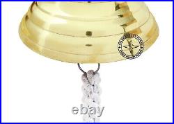 10 Inch Large Ship's Wall & Hanging Bell Made of Brass Bracket And Lanyard SJ