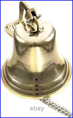 10 Nautical Brass Ship Bell Polished Premium Nautical Maritime Boat's Bell