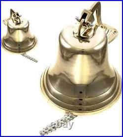 10 Nautical Brass Ship Bell Polished Premium Nautical Maritime Boat's Bell