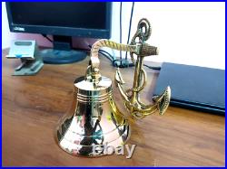 10 Nautical Door Gift Wall Hanging Ship Bell Best Home Brass Anchor Boat Decor