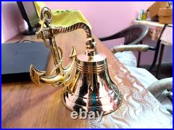 10 Nautical Door Gift Wall Hanging Ship Bell Best Home Brass Anchor Boat Decor