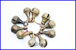 10 Pcs Vintage Jingle Crotal bells /Sleigh Bells Heavy Duty Brass Home Decor S3