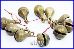 10 Pcs Vintage Jingle Crotal bells /Sleigh Bells Heavy Duty Brass Home Decor S6