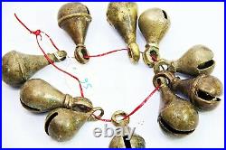 10 Pcs Vintage Jingle Crotal bells /Sleigh Bells Heavy Duty Brass Home Decor S6