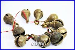 10 Pcs Vintage Jingle Crotal bells /Sleigh Bells Heavy Duty Brass Home Decor S7