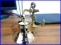 10 Vintage Brass Wall Hanging Bell Anchor Design Hanging Bell For Collectible