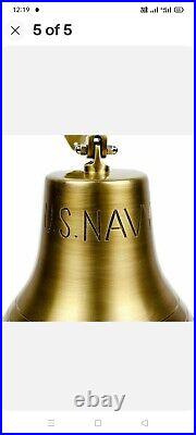10 solid Brass US Navy Ship Bell Nautical Replica For Wall Hanging