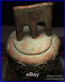 11 1811 BRONZE MISSION BELL, Vtg Antique Spanish Colonial Mexican Church Brass