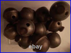 11 Antique Brass Jingle Bells. 5 Diameter. All Same Size. Good Condition