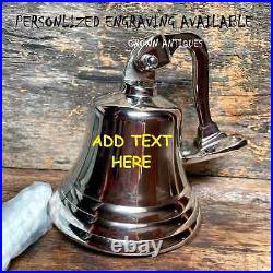 11 Antique Nautical Hanging Door Bell Brass Ship Big Wall Mounted Bracket GIFT