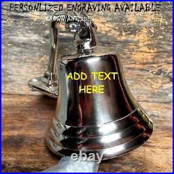 11 Antique Nautical Hanging Door Bell Brass Ship Big Wall Mounted Bracket GIFT