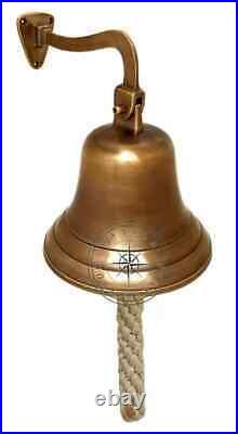 11 Big Antique Brass Ship Bell Polished Premium Nautical Boat's Maritime Bell