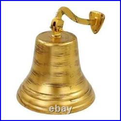 11 Golden Antique Brushed Brass Nautical Decorative Boat's Functional Bell with