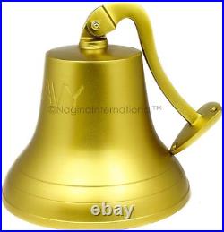 11 Hanging Decor Maritime Brass US Navy Ship Bell With Wall Mounted Bracket