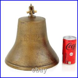 11-Inch Rustic Heavy Duty Brass Nautical Ship Bell Decorative & Functional