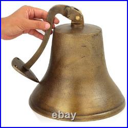 11-Inch Rustic Heavy Duty Brass Nautical Ship Bell Decorative & Functional