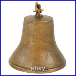 11-Inch Rustic Heavy Duty Brass Nautical Ship Bell Decorative & Functional