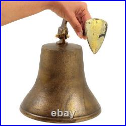 11-Inch Rustic Heavy Duty Brass Nautical Ship Bell Decorative & Functional