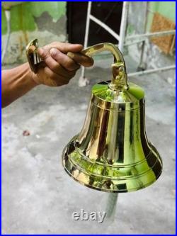 11 Large Vintage Nautical Solid Brass Ship Bell Marine Maritime Wall Boat Decor 11 Large Vintage Nautical Solid Brass Ship Bell Marine Maritime Wall Boat Decor