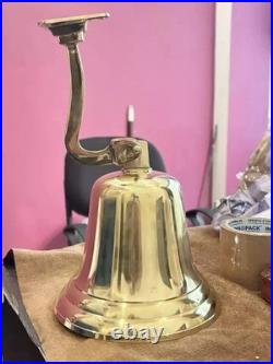 11 Nautical Hanging Ship Bell Vintage Brass Wall Mount Antique Maritime Decor 11 Nautical Hanging Ship Bell Vintage Brass Wall Mount Antique Maritime Decor