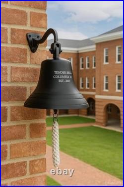 11 Personalized Brass bell, Engraved School Wall Hanging Bell Indoor/Outdoor
