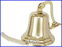 11 Vintage Nautical Brass Ship Door Bell With Hanging Wall Mounted Bracket Gift