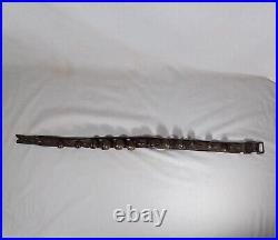 12 Antique Brass Petal Sleigh Bells On A Leather Strap #0, 1, 2 Joseph Shipman