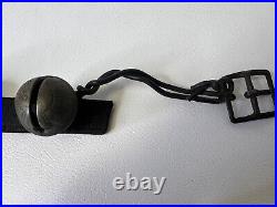 13 ANTIQUE #2 BRASS SLEIGH BELLS LEATHER STRAP W BUCKLE Christmas Bells