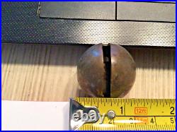 14 Antique Globe Sleigh Bells /Pointed Egg Bells / Artic Bells, Brass, Rivets