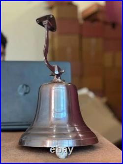 14 Nautical Antique Brass Ship Hanging Door Bell Big Wall Mounted Bracket Gift