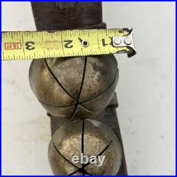 17 Antique Crotal Sleigh 4 Bell Vintage Cast Brass Rare 6 Petal 2 3 Bells
