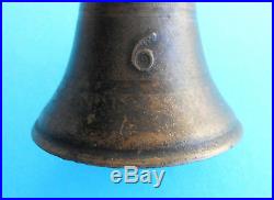 1800's BEAUTIFULL ANTIQUE BRASS SHIP'S BELL size 3.1 x 3.3 PERFECT WORKING