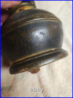 1800's Vintage Old Bronze Hand Forged Copper Nob Meditation Healing Bell Brass
