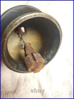 1800's Vintage Old Bronze Hand Forged Copper Nob Meditation Healing Bell Brass