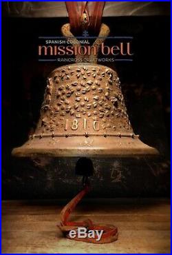 1810 BRONZE MISSION BELL, Vtg Antique Architectural Salvage Mexico Church Brass