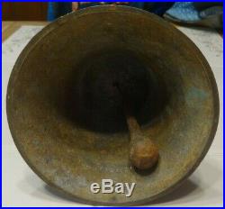 1878 Brass Great Western Railroad Railway Conductors Large Antique Hand bell