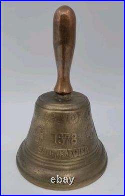1878 Saignelegier Chiantel Fondeur Brass Bell 5 Rare Center Copper Handle