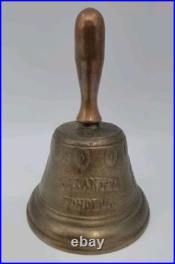 1878 Saignelegier Chiantel Fondeur Brass Bell 5 Rare Center Copper Handle