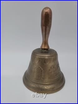 1878 Saignelegier Chiantel Fondeur Brass Bell 5 Rare Center Copper Handle