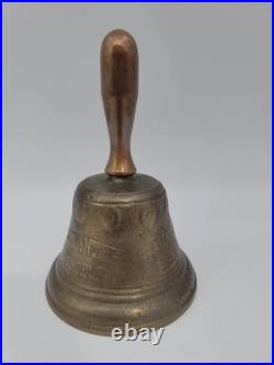 1878 Saignelegier Chiantel Fondeur Brass Bell 5 Rare Center Copper Handle
