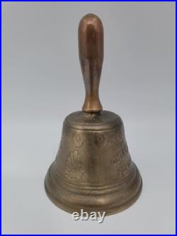 1878 Saignelegier Chiantel Fondeur Brass Bell 5 Rare Center Copper Handle 1878 Saignelegier Chiantel Fondeur Brass Bell 5 Rare Center Copper Handle