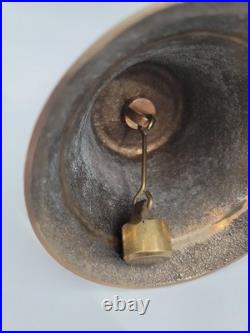 1878 Saignelegier Chiantel Fondeur Brass Bell 5 Rare Center Copper Handle 1878 Saignelegier Chiantel Fondeur Brass Bell 5 Rare Center Copper Handle