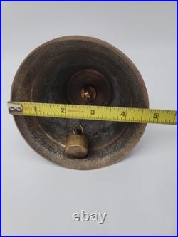 1878 Saignelegier Chiantel Fondeur Brass Bell 5 Rare Center Copper Handle 1878 Saignelegier Chiantel Fondeur Brass Bell 5 Rare Center Copper Handle