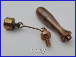 1878 Saignelegier Chiantel Fondeur Brass Bell 5 Rare Center Copper Handle